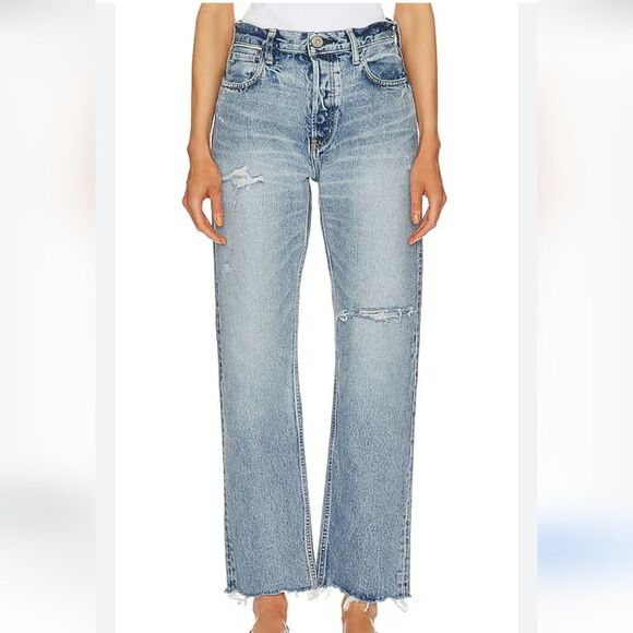 MOUSSY VINTAGE Elma Wide Straight In Blue Size 25 - Picture 1 of 14